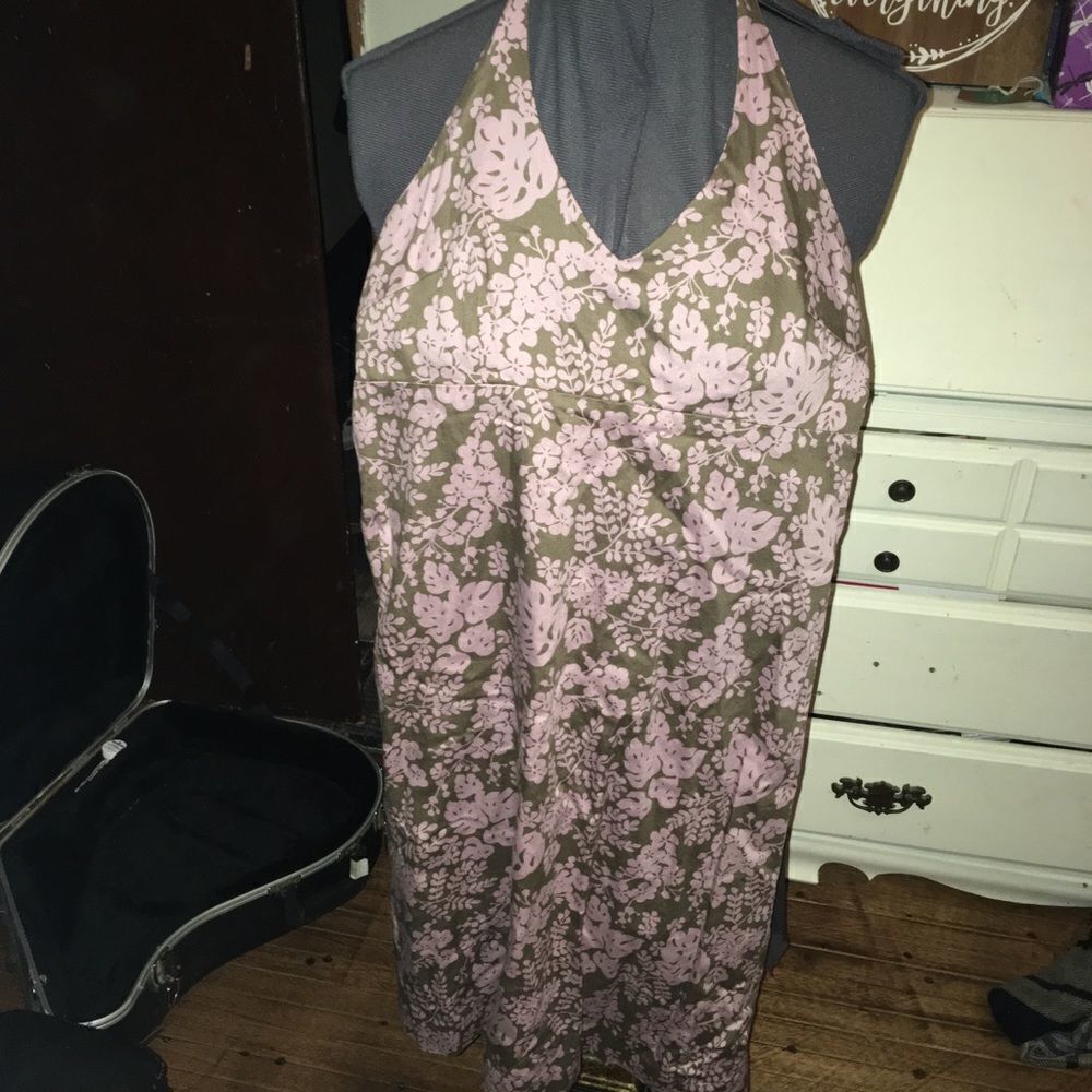 J Crew v-neck halter top floral sundress
